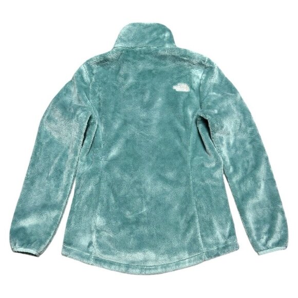 The North Face FAUX FUR FLEECE Outdoor Ski Winter Fall Womens Mint Green Jacket - Picture 3 of 7